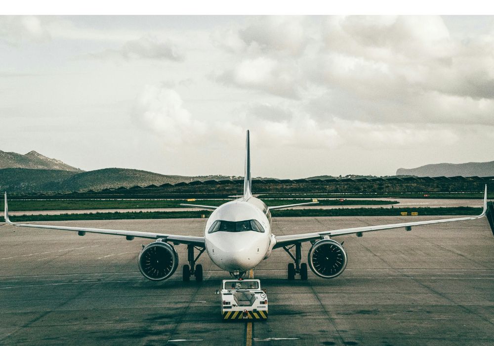 Airplane flying over Pakistan